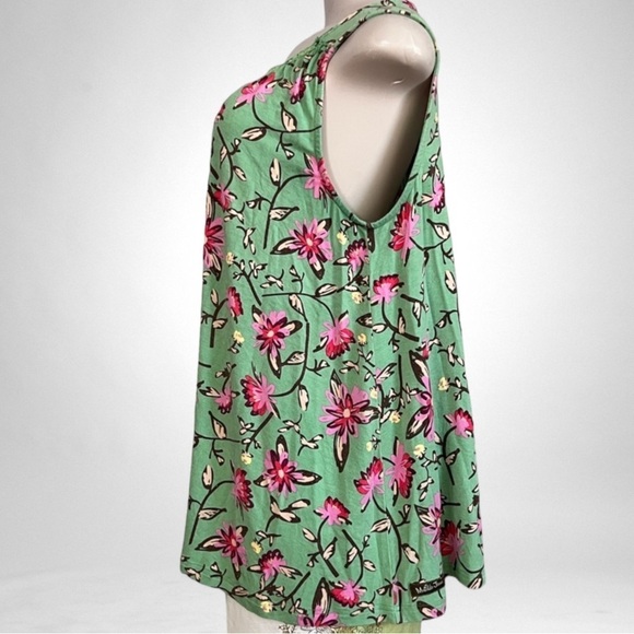 Matilda Jane Weekend Getaway Tank Top Green + Floral SZ M - Picture 5 of 6